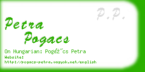petra pogacs business card